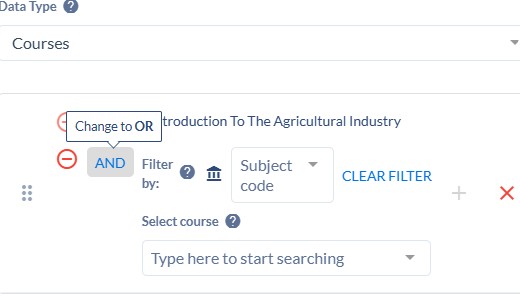 add alternative course option
