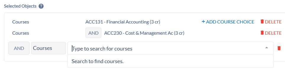 add course to sample plan of study