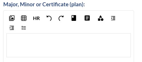 major minor certificate copy field