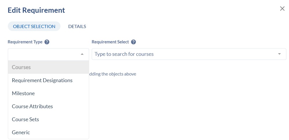 edit sample plan requirement